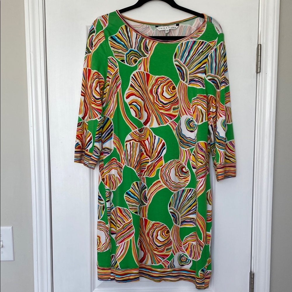 Trina Turk colorful dress travel friendly fabric